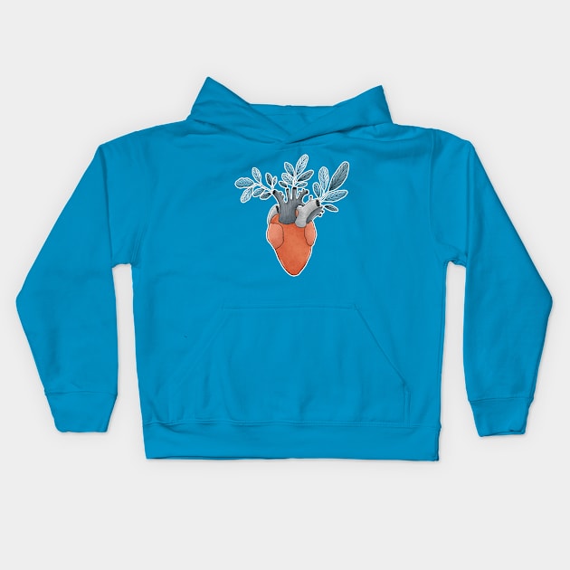 Blooming Heart Kids Hoodie by Tania Tania